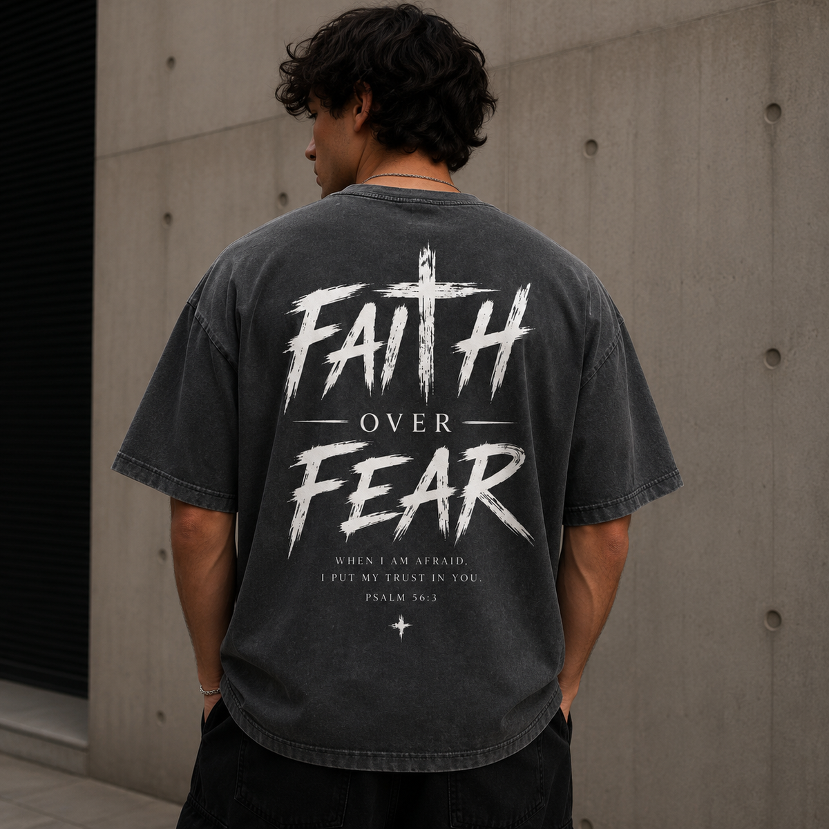 Faith Over Fear - Pirate Gray