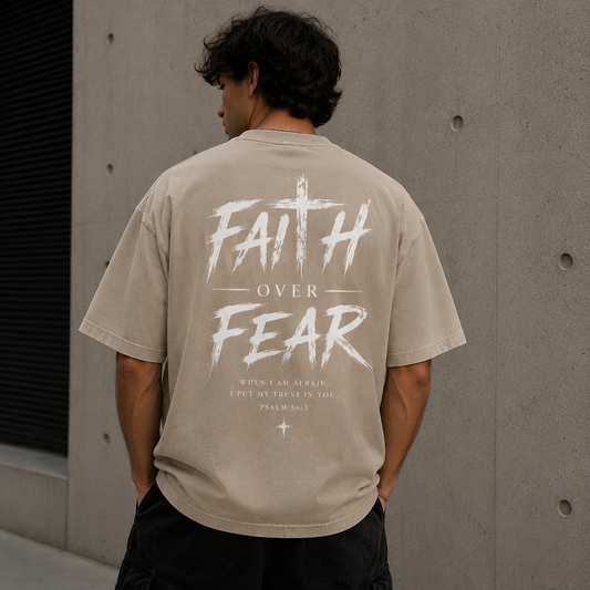 Faith Over Fear - Khaki Ash